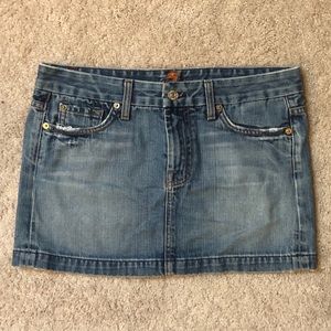 7 for All Mankind jean skirt